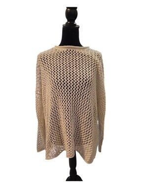 Eileen Fisher Open Knit Cotton Sweater